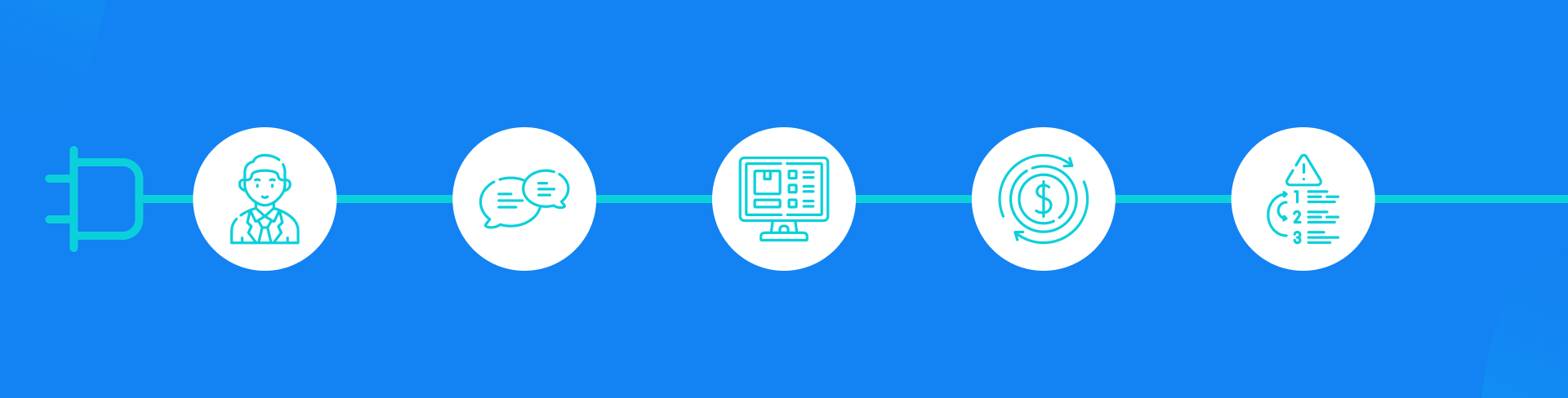 icons being plugged in to create a healthy pipeline